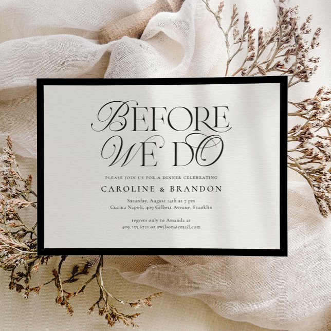 Invitación Guión elegante antes de la cena de ensayo (Subido por el creador)