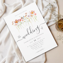 Invitación Guión elegante de Wildflower Meadow