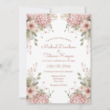 guion elegante rosa floral jardín boda moderna