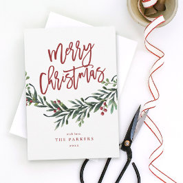 Invitación Guión Feliz Navidad Sucursal Negocios Feriado