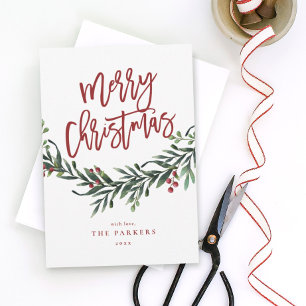 Invitación Guión Feliz Navidad Sucursal Negocios Feriado