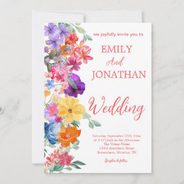 Invitación Guión fotográfico de flores silvestres de jardín p