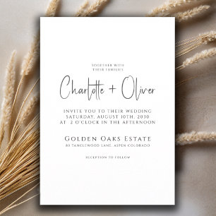 Invitación Guión manuscrito Minimalista moderno