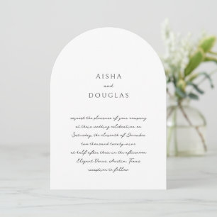 Invitación Guion manuscrito moderno elegante boda