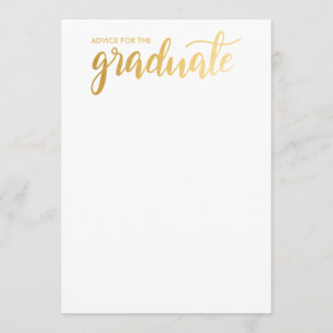 Invitación Guión manuscrito para graduados de oro   Consejo