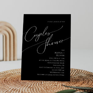 Invitación Guión Minimalista caprichoso Ducha de parejas ne