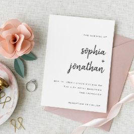 Invitación Guión Minimalista moderno | BODA