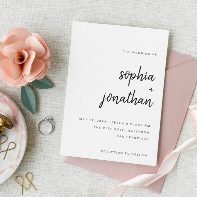 Invitación Guión Minimalista moderno | BODA (Subido por el creador)