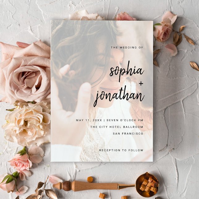 Invitación Guión Minimalista moderno | Boda fotográfico (Subido por el creador)