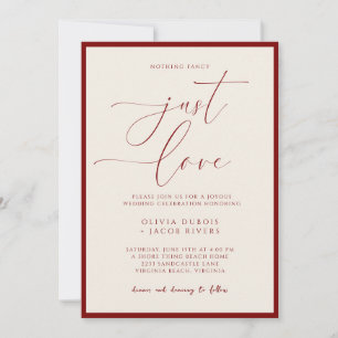 Invitación Guión minimalista moderno Nada elegante, solo amor