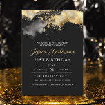 Invitación Guión minimalista negro y oro 21 cumpleaños<br><div class="desc">¡Celebra que el 21 sea de estilo con un Minimalista guión negro y una invitación de cumpleaños dorado! Con elegantes acentos en negro y oro, elegante tipografía de guiones y un diseño limpio y moderno, esta invitación marca el tono para una sofisticada celebración. Ideal para cualquier tipo de evento, desde...</div>