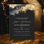 Invitación Guión minimalista negro y oro 40 cumpleaños<br><div class="desc">¡Celebra el haber cumplido 40 con estilo con una invitación Minimalista de cumpleaños Black y Gold! Con elegantes acentos en negro y oro, elegante tipografía de guiones y un diseño limpio y moderno, esta invitación marca el tono para una sofisticada celebración. Ideal para cualquier tipo de evento, desde salones de...</div>
