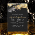 Invitación Guión minimalista negro y oro 60 cumpleaños<br><div class="desc">¡Celebra el haber cumplido 60 con estilo con una invitación Minimalista de cumpleaños Black y Gold! Con elegantes acentos en negro y oro, elegante tipografía de guiones y un diseño limpio y moderno, esta invitación marca el tono para una sofisticada celebración. Ideal para cualquier tipo de evento, desde salones de...</div>
