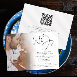 Invitación Guion Minimalista Nosotros Hacemos Código QR Foto 