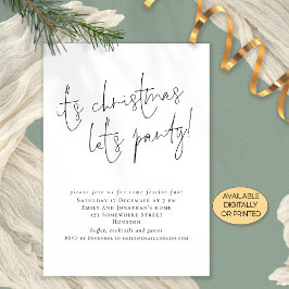 Invitación Guión minimalista sus Navidades deja Fiesta
