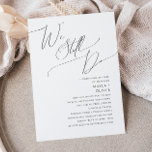 Invitación Guión mínimo caprichoso que aún prometemos renovac<br><div class="desc">Este caprichoso guión mínimo que aún hacemos es la invitación de renovación perfecta para su clásica simple y simple renovación de la promesa de boho moderno minimalista en blanco y negro. El diseño presenta una caligrafía escrita a mano, elegante, delicada y romántica, con una tipografía chic y formal. El aspecto...</div>