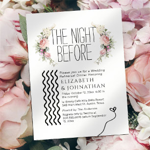 Invitación Guión Mínimo De Bouquet La Noche Antes