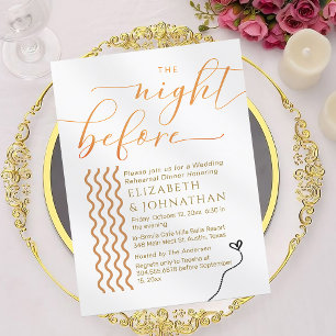 Invitación Guión Mínimo De Bouquet La Noche Antes De Invitati