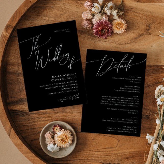 Invitación Guión Mínimo Increíble Todo En Un Boda De (Subido por el creador)