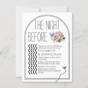 Invitación Guión Mínimo Rosado La Noche Antes De La Invitació