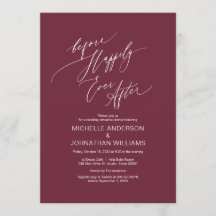 Guión moderno, Borgoña y cena de ensayo Boda