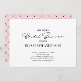 Invitación Guión moderno con ducha de novia en anillo