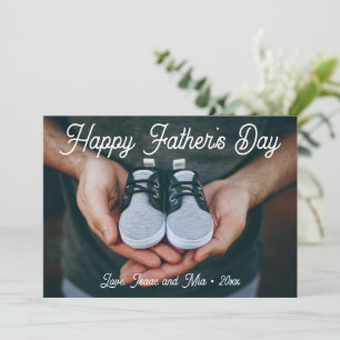 Invitación Guión moderno Día del Padre con foto mínima
