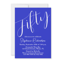 Guión moderno estilo Royal Blue 50 cumpleaños