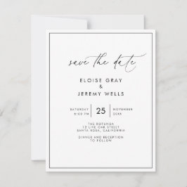 Invitación Guión moderno Guardar la fecha