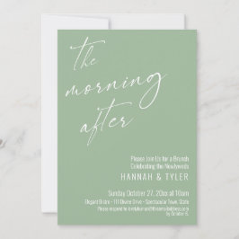 Invitación Guion Moderno La Mañana Después de Brunch Verde Sa