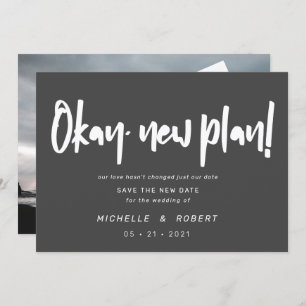 Invitación Guión moderno minimalista dos fotos guardar la fec