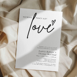 Invitación Guión Moderno Nada Lujoso Solo Amor Boda