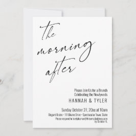 Invitación Guión moderno por la mañana después de un brunch B