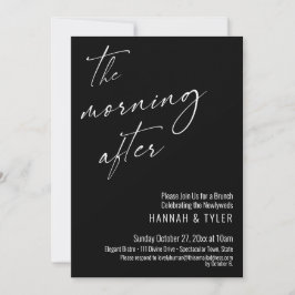Invitación Guión moderno por la mañana después del brunch neg