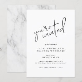 Invitación Guión moderno que le invitan a nuestro Boda