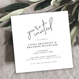 Invitación Guión moderno que le invitan a nuestro Boda