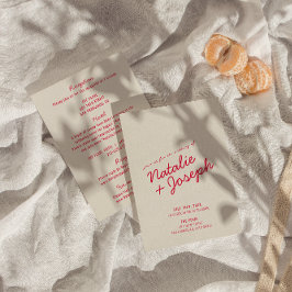 Invitación Guión Moderno Retro Whimsical Todo En Un Boda