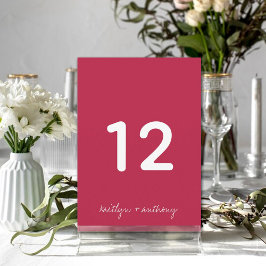 Invitación Guión moderno Viva Magenta Boda minimalista