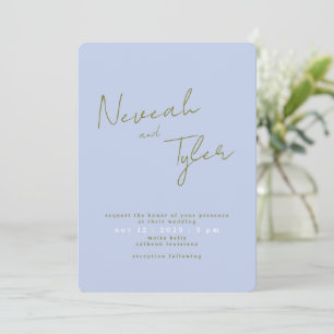 Invitación Guión moderno y boda de la paloma