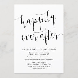 Invitación Guión negro moderno editable, fuga de novios