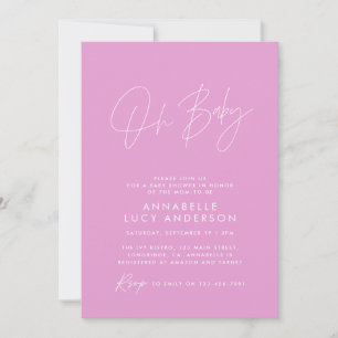 Invitación Guión para la ducha de bebé cereal moderno elegant