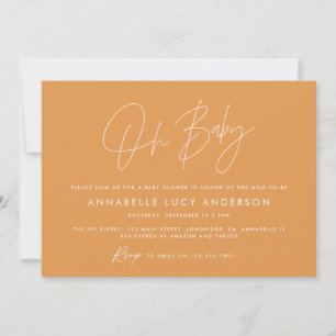Invitación Guión para la ducha del bebé boho moderno de la mo