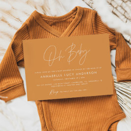 Invitación Guión para la ducha del bebé boho moderno de la mo