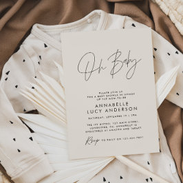 Invitación Guión para la ducha moderno elegante