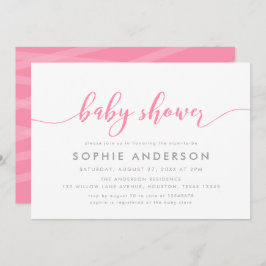 Invitación Guión Relax rosa Baby Shower