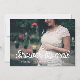 Invitación Guión retro vintage Baby Shower por correo