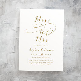 Invitación Guión romántico de señorita a señora para ducha de
