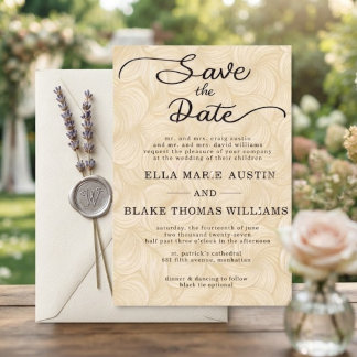 Invitación Guión romántico moderno para salvar la fecha