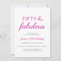 Guión Rosa de Cumpleaños 50 y Fabuloso Fiesta de C