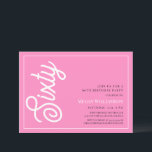 Invitación Guión rosa y blanco moderno 60 cumpleaños<br><div class="desc">Invitación a los 60 Años con escritura blanca y rosada moderna Sus invitados sabrán que será un fiesta especial con solo mirar esta invitación.</div>